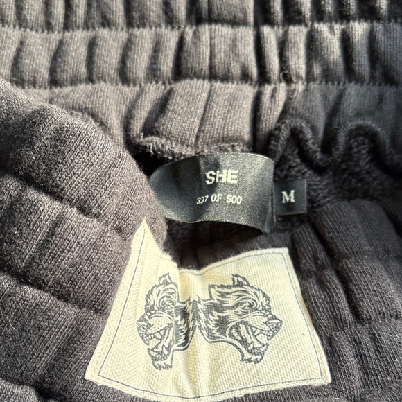 She + Sky Black Athletic Shorts with Matching ribbed sports bra - Picture 2 of 7